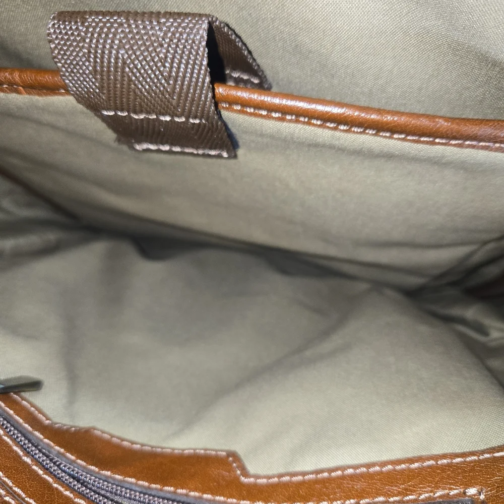 FH Wadsworth Brown Leather Golf Backpack GUC, Clean Interior